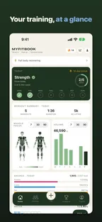 MyFitBook home screen
